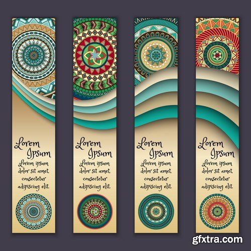 Tribal & Ethnic Ornamental Banners 3 - 20xEPS