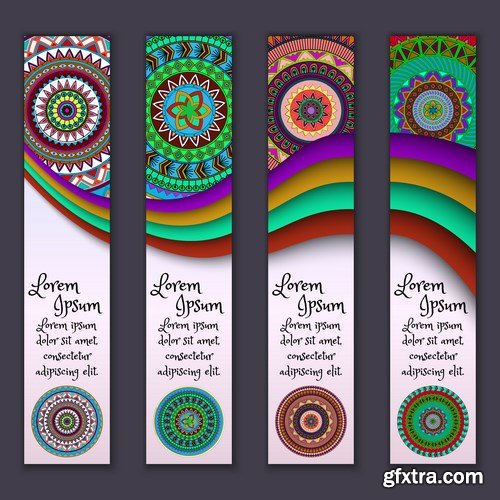 Tribal & Ethnic Ornamental Banners 3 - 20xEPS