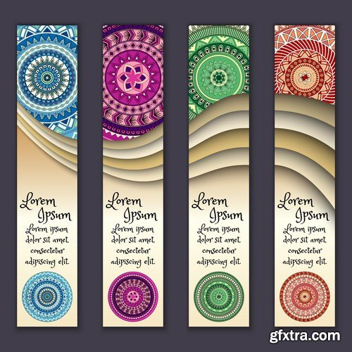 Tribal & Ethnic Ornamental Banners 3 - 20xEPS