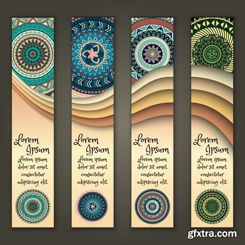 Tribal & Ethnic Ornamental Banners 3 - 20xEPS