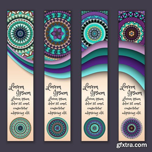 Tribal & Ethnic Ornamental Banners 3 - 20xEPS