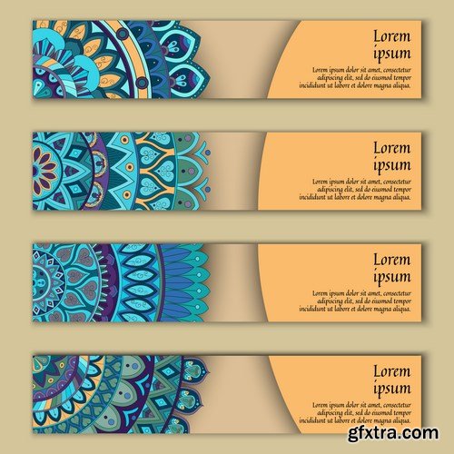 Tribal & Ethnic Ornamental Banners 3 - 20xEPS