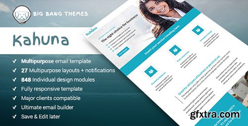 ThemeForest - Kahuna v1.2 - Giant Multipurpose Email + Builder Access - 15158486