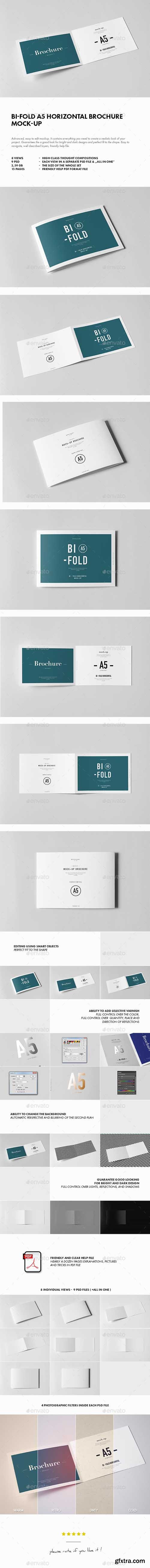 GR - Bi-Fold A5 Horizontal Brochure Mock-up 18271882