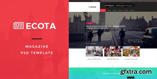 ThemeForest - Ecota - Premium Magazine PSD Template 13344301