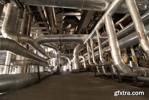 Pipes, Tubes, Machinery & Steam Turbine 2 - 20xUHQ JPEG Photo Stock