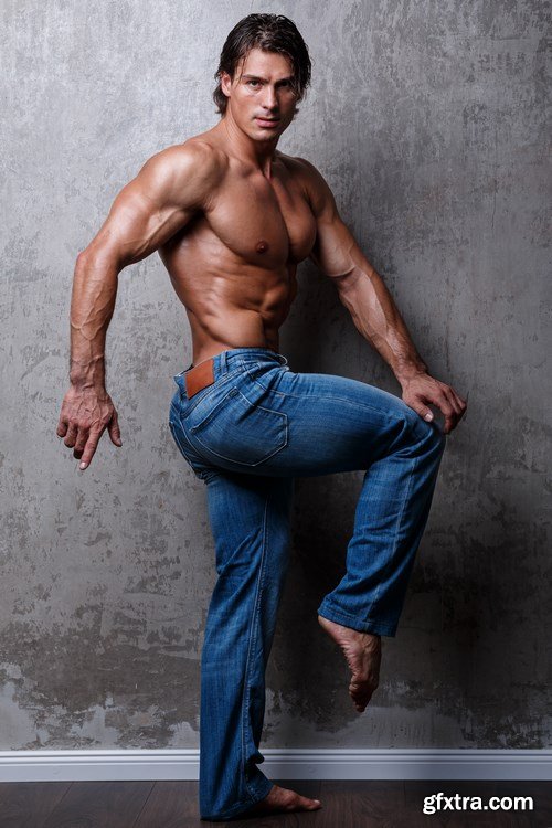 Handsome muscle man - 25xUHQ JPEG Photo Stock