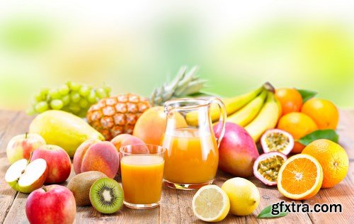 Multi Saft - Fresh Fruit, 20xUHQ JPEG Photo Stock