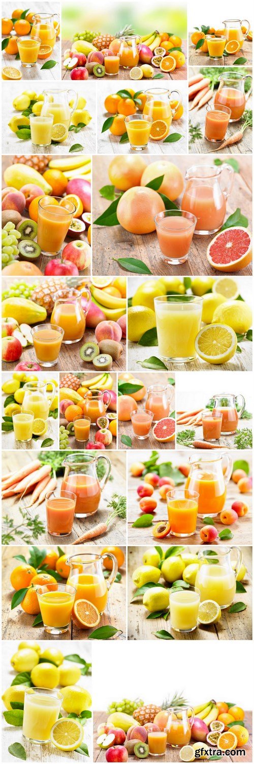 Multi Saft - Fresh Fruit, 20xUHQ JPEG Photo Stock