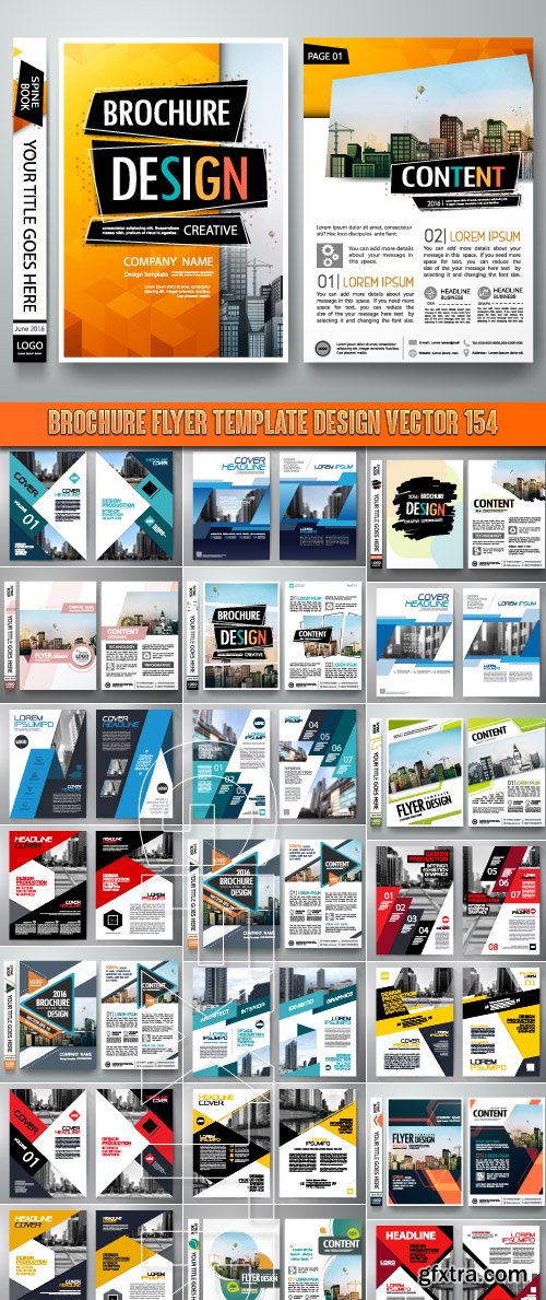 Brochure flyer template design vector 154