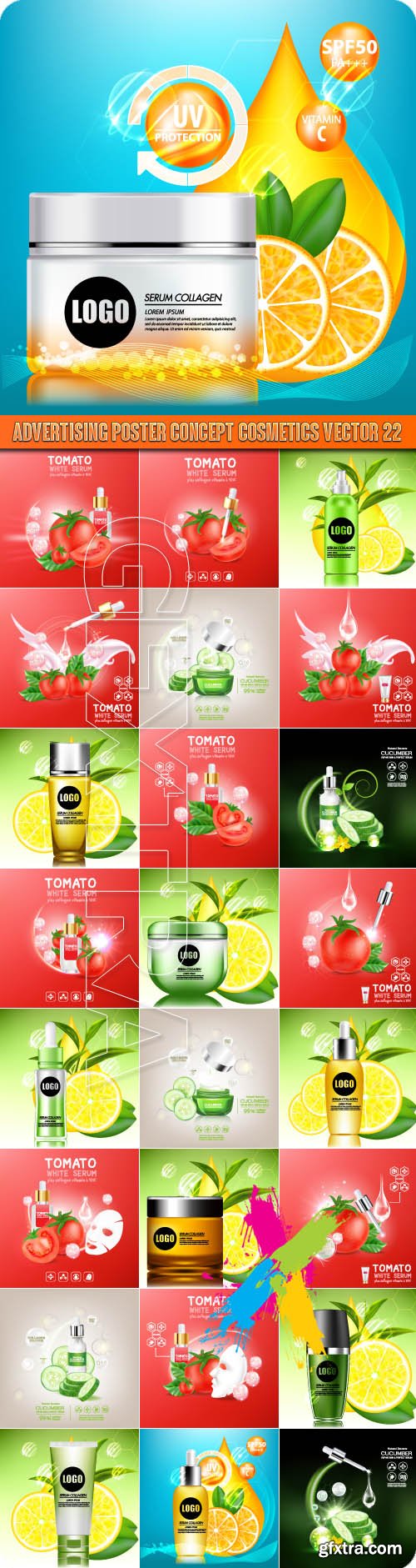 Advertising Poster Concept Cosmetics vector 22