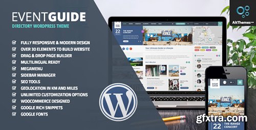 ThemeForest - Event Guide v1.33 - Ultimate Directory Listing Theme for Events, Concerts, Gigs, Museums or Galleries - 17141028