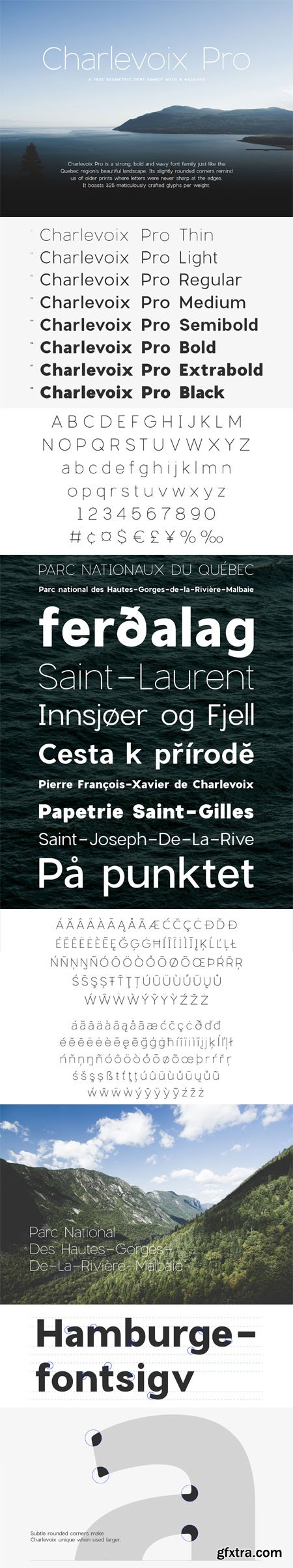 Charlevoix Pro typeface Family OTF