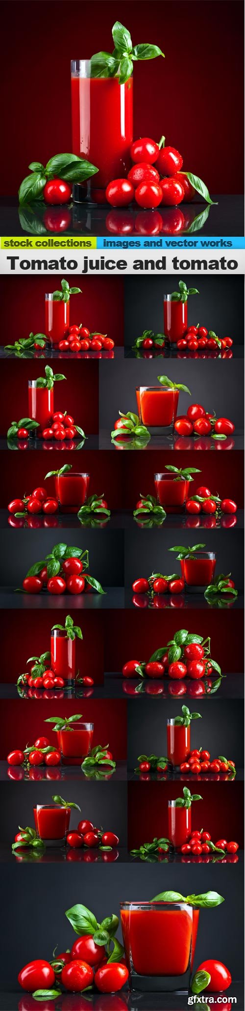 Tomato juice and tomato, 15 x UHQ JPEG