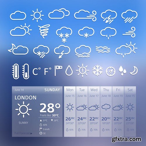 Weather Forecast Icons - 13xEPS