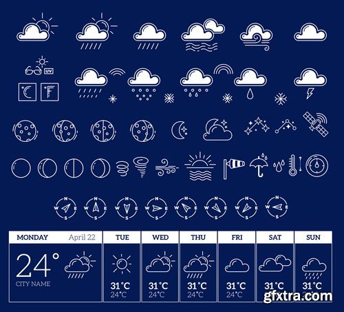 Weather Forecast Icons - 13xEPS