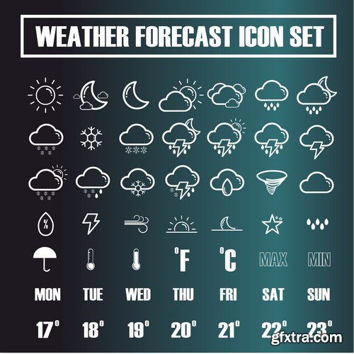 Weather Forecast Icons - 13xEPS