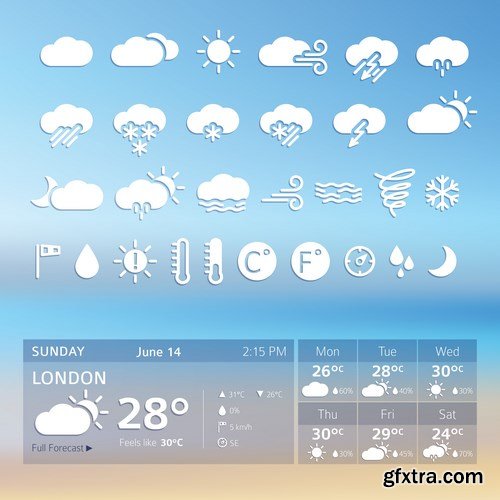 Weather Forecast Icons - 13xEPS