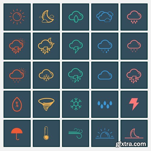 Weather Forecast Icons - 13xEPS