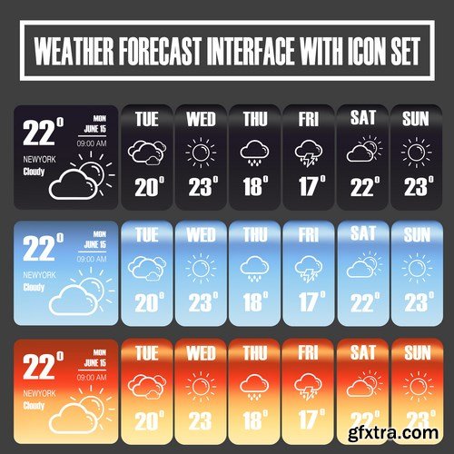 Weather Forecast Icons - 13xEPS