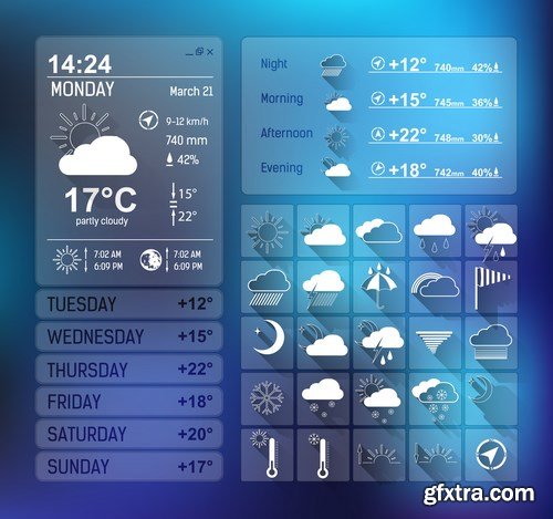 Weather Forecast Icons - 13xEPS