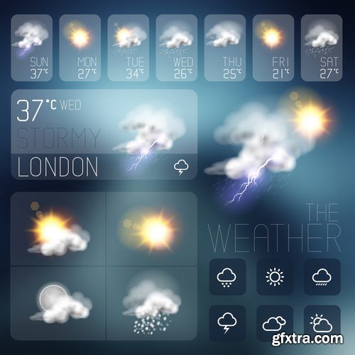 Weather Forecast Icons - 13xEPS