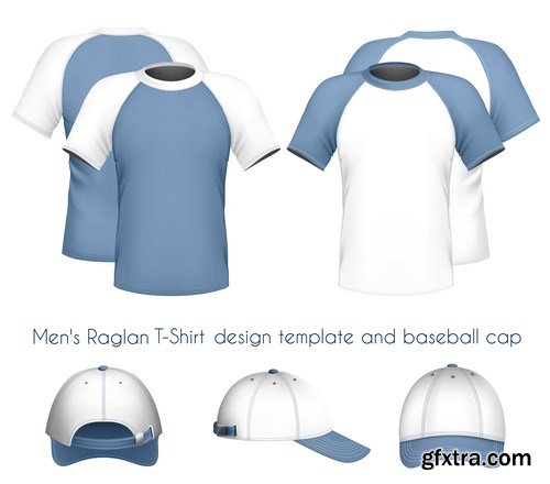 T-Shirt, Raglan, Polo, Baseball Cap - Clothes Set, 15xEPS