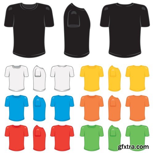 T-Shirt, Raglan, Polo, Baseball Cap - Clothes Set, 15xEPS