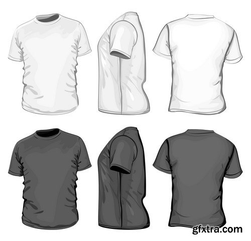 T-Shirt, Raglan, Polo, Baseball Cap - Clothes Set, 15xEPS