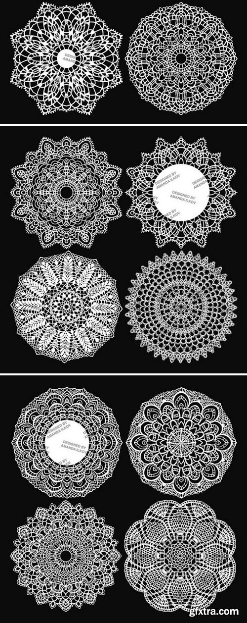 Anna Lace Doilies Clipart & Vectors