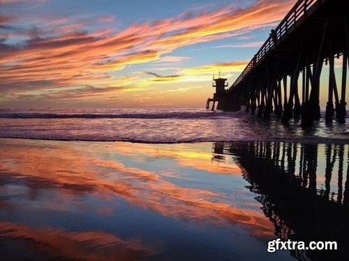 Imperial Beach Pier at Sunset Southern California United State - 10xUHQ JPEG