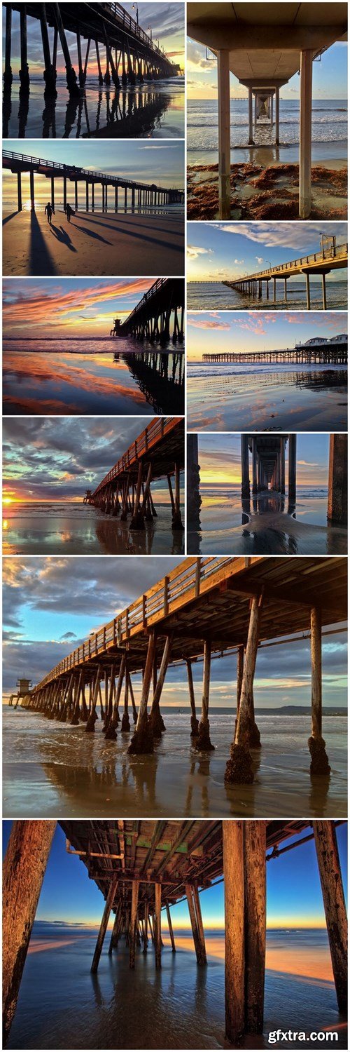 Imperial Beach Pier at Sunset Southern California United State - 10xUHQ JPEG