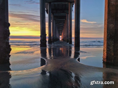 Imperial Beach Pier at Sunset Southern California United State - 10xUHQ JPEG