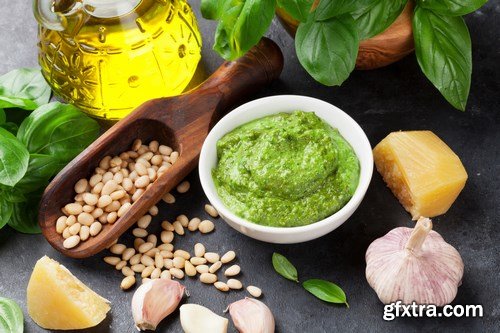 Pesto sauce ingredients - 15xUHQ JPEG Photo Stock