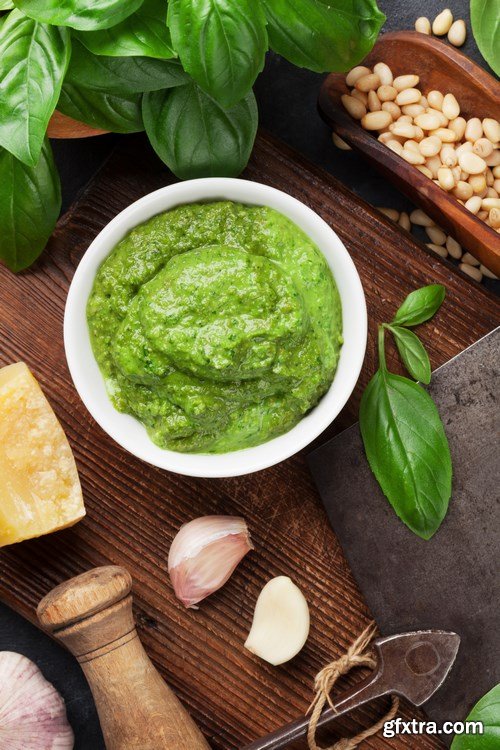 Pesto sauce ingredients - 15xUHQ JPEG Photo Stock