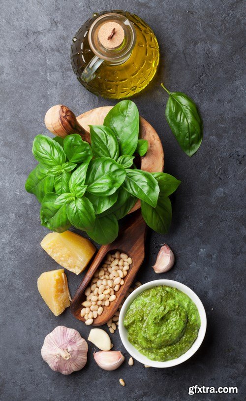 Pesto sauce ingredients - 15xUHQ JPEG Photo Stock