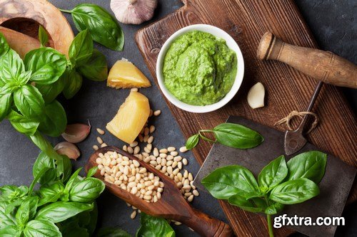 Pesto sauce ingredients - 15xUHQ JPEG Photo Stock