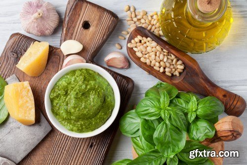 Pesto sauce ingredients - 15xUHQ JPEG Photo Stock