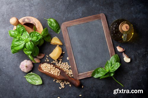 Pesto sauce ingredients - 15xUHQ JPEG Photo Stock