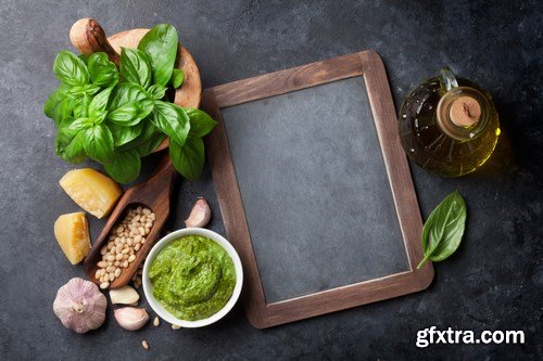 Pesto sauce ingredients - 15xUHQ JPEG Photo Stock