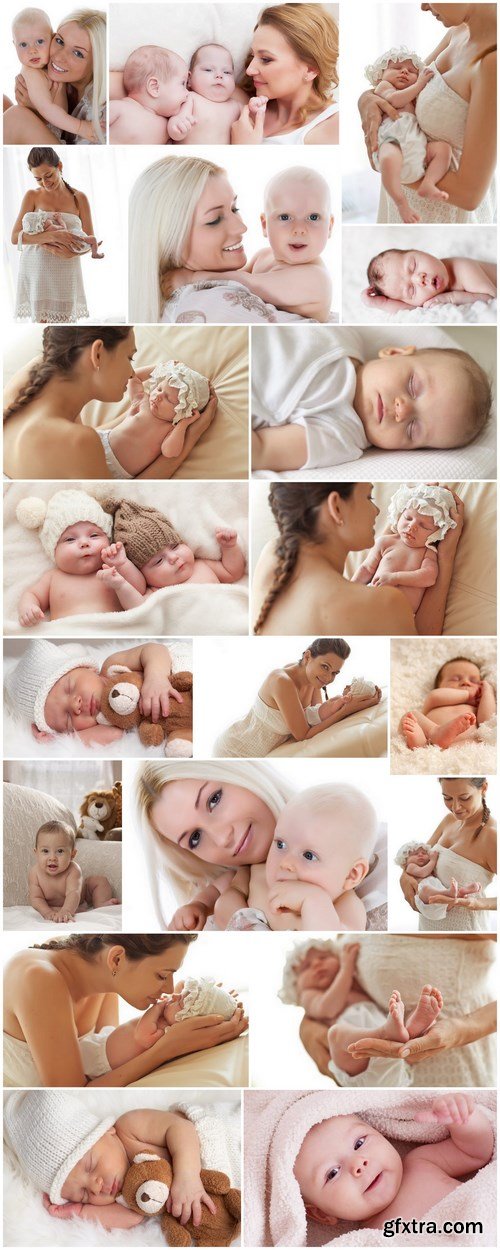 Mother and Baby - 20xUHQ JPEG Photo Stock