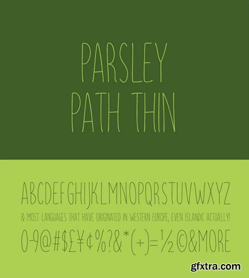 Parsley Path Thin font