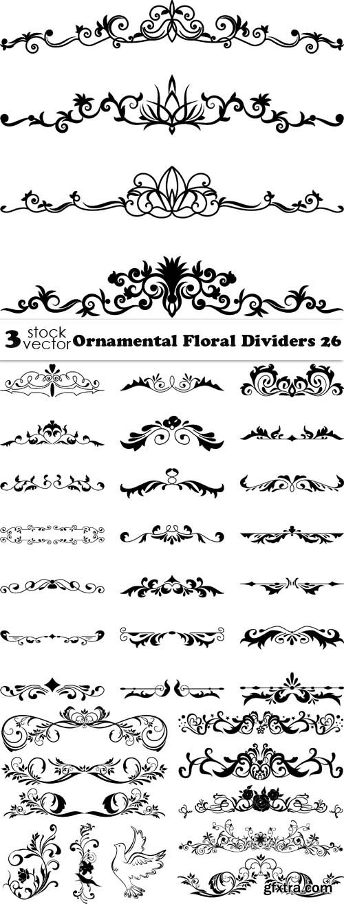 Vectors - Ornamental Floral Dividers 26