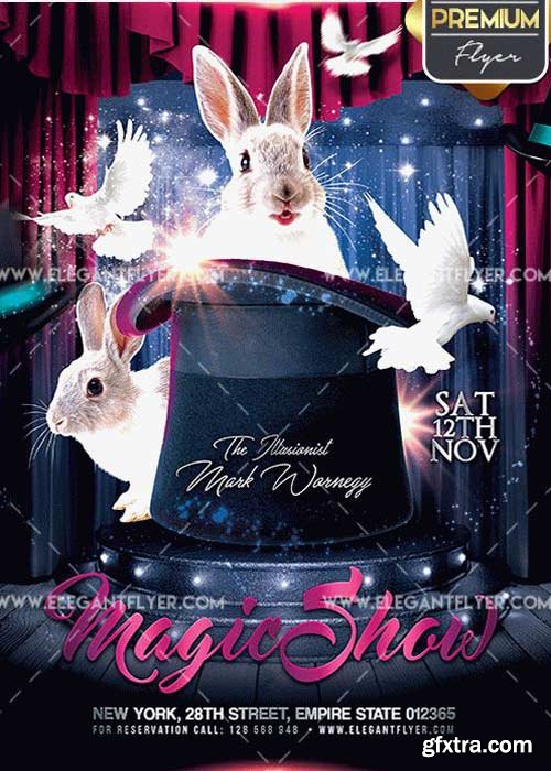 The Magic Show V1 Flyer PSD Template + Facebook Cover