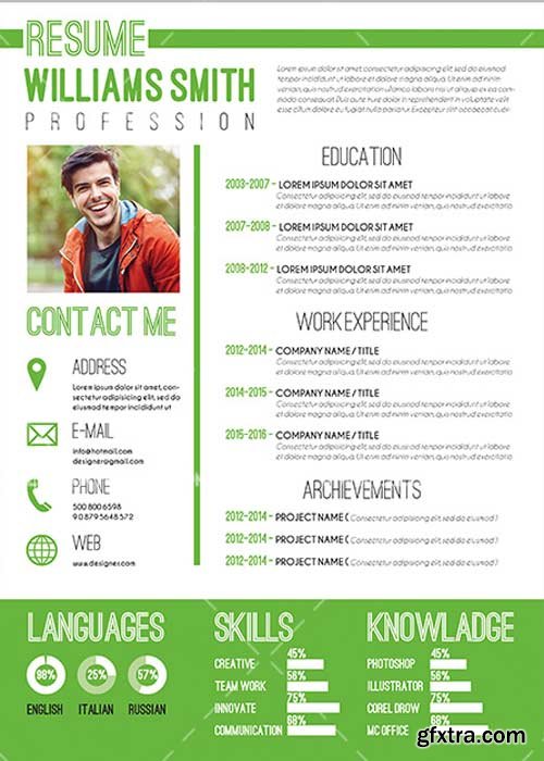 CV V5 Premium CV and Cover Letter PSD Template