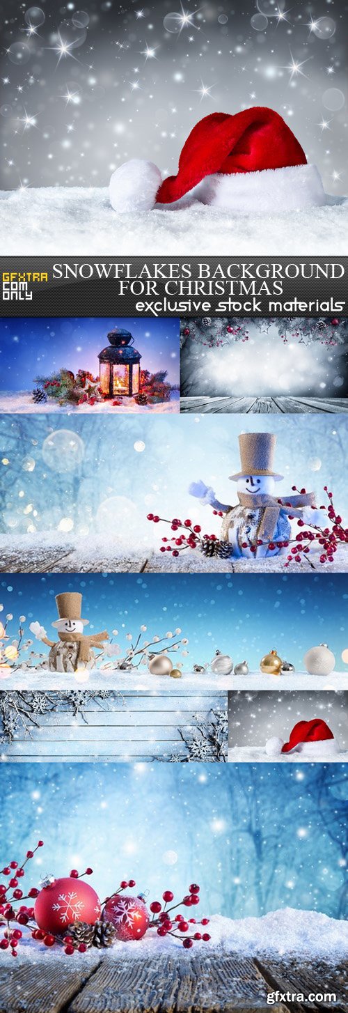 Snowflakes Background for Christmas - 7 UHQ JPEG