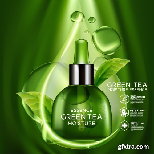 Skin care cosmetic, green tea moisture essence