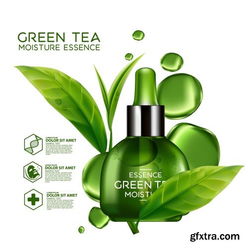 Skin care cosmetic, green tea moisture essence