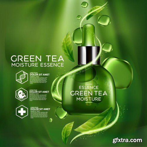 Skin care cosmetic, green tea moisture essence