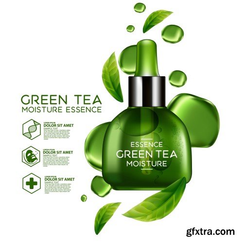 Skin care cosmetic, green tea moisture essence